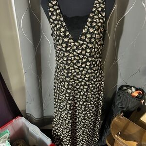 H&M Black and White Floral Maxi Dress